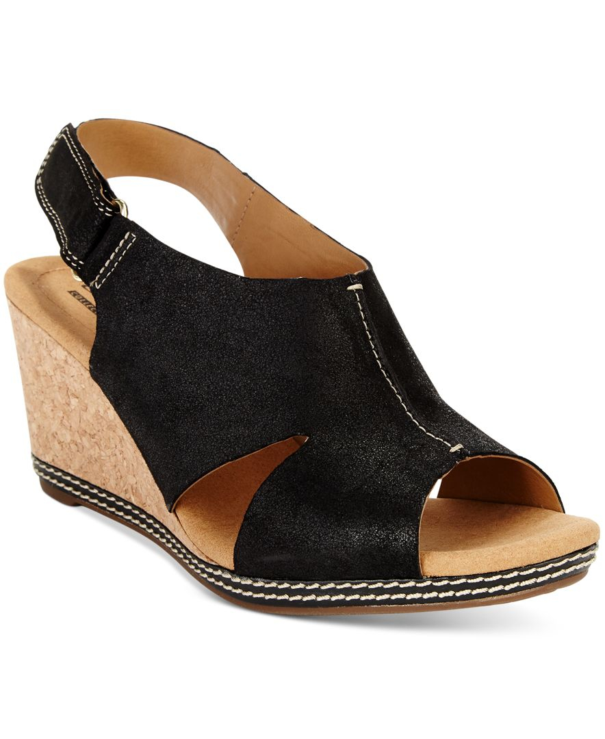 black wedge sandals macys
